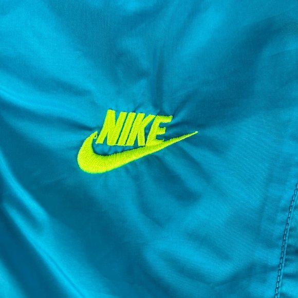 VTG 90s Nike Jacket Adult Extra Large Blue Colorful Half Zip Pullover Windbreak - Picture 5 of 12
